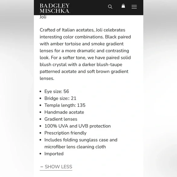 Badgley Mischka Brand🔥Joli Sunglasses🔥 - Picture 3 of 8